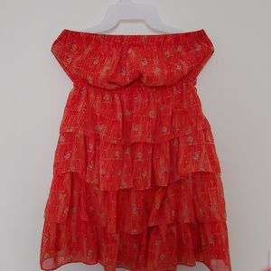 Half top straples dress